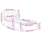 Bed "Viana" with Mattress Cappuccino 90x190 cm Faux Leather