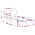 Bed "Viana" with Mattress Brown 90x200 cm Faux Leather