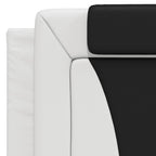 Bed "Viana" with Mattress White and Black 100x200 cm Faux Leather