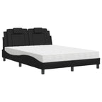 Bed "Viana" with Mattress Black 120x200 cm Faux Leather