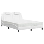 Bed "Viana" with Mattress White 120x200 cm Faux Leather