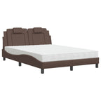 Bed "Viana" with Mattress Brown 120x200 cm Faux Leather