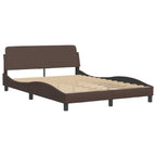 Bed "Viana" with Mattress Brown 120x200 cm Faux Leather