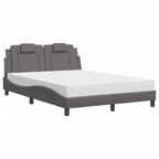 Bed "Viana" with Mattress Grey 120x200 cm Faux Leather
