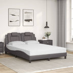 Bed "Viana" with Mattress Grey 120x200 cm Faux Leather