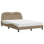 Bed "Viana" with Mattress Cappuccino 120x200 cm Faux Leather