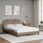 Bed "Viana" with Mattress Cappuccino 120x200 cm Faux Leather