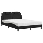 Bed "Viana" with Mattress Black 140x200 cm Faux Leather