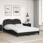 Bed "Viana" with Mattress Black 140x200 cm Faux Leather