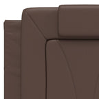 Bed "Viana" with Mattress Brown 140x200 cm Faux Leather