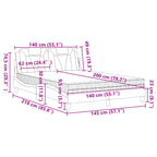 Bed "Viana" with Mattress Grey 140x200 cm Faux Leather