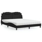 Bed "Viana" with Mattress Black 160x200 cm Faux Leather