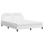 Bed "Viana" with Mattress White 160x200 cm Faux Leather