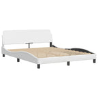 Bed "Viana" with Mattress White 160x200 cm Faux Leather
