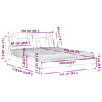 Bed "Viana" with Mattress White 160x200 cm Faux Leather