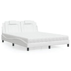 Bed "Viana" with Mattress White 160x200 cm Faux Leather