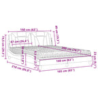 Bed "Viana" with Mattress Grey 160x200 cm Faux Leather