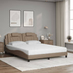 Bed "Viana" with Mattress Cappuccino 160x200 cm Faux Leather