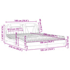 Bed "Viana" with Mattress White 180x200 cm Faux Leather