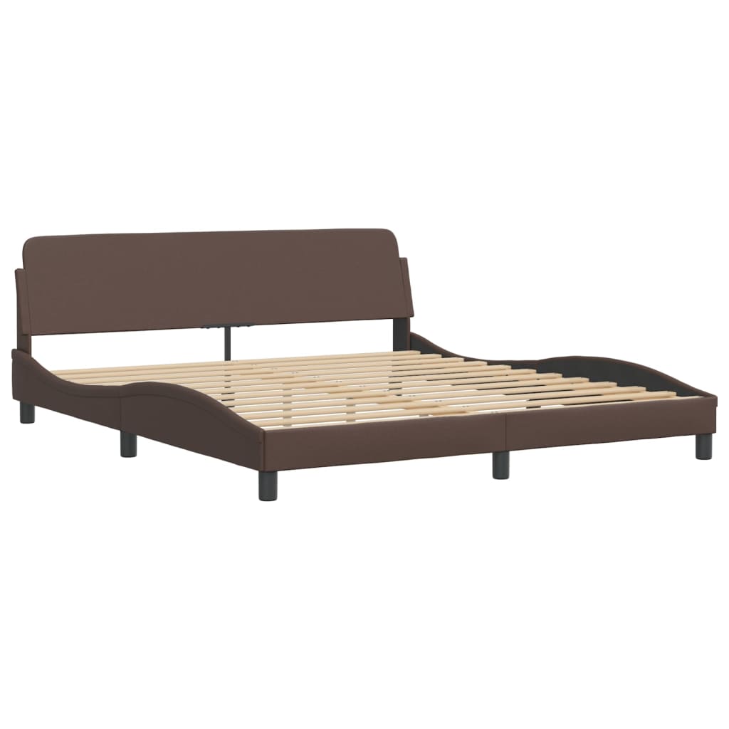Bed "Viana" with Mattress Brown 180x200 cm Faux Leather