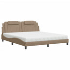 Bed "Viana" with Mattress Cappuccino 180x200 cm Faux Leather