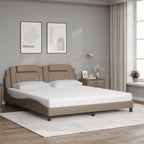 Bed "Viana" with Mattress Cappuccino 180x200 cm Faux Leather