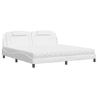 Bed "Viana" with Mattress White 200x200 cm Faux Leather