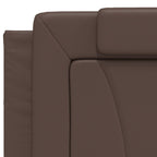 Bed "Viana" with Mattress Brown 200x200 cm Faux Leather