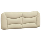 Bed Frame with LED without Mattress "Hvar" Cream 120x200 cm Fabric