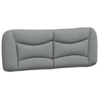 Bed Frame with LED without Mattress "Hvar" Light Grey 140x190 cm Fabric