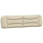 Bed Frame with LED without Mattress "Hvar" Cream 200x200 cm Fabric