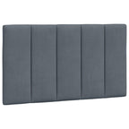 Bed Frame with LED without Mattress "Hanko" Dark Grey 80x200 cm Velvet