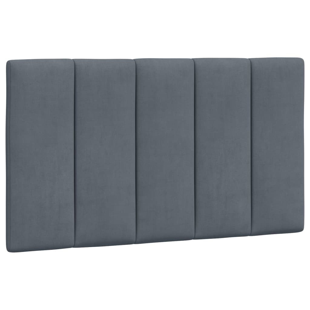 Bed Frame with LED without Mattress "Hanko" Dark Grey 80x200 cm Velvet