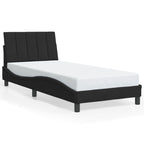 Bed Frame with LED without Mattress "Hanko" Black 80x200 cm Velvet