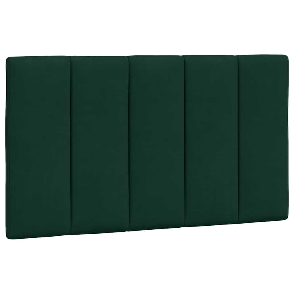Bed Frame with LED without Mattress "Hanko" Dark Green 90x190 cm Velvet