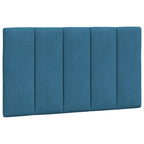 Bed Frame with LED without Mattress "Hanko" Blue 90x190 cm Velvet