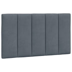 Bed Frame with LED without Mattress "Hanko" Dark Grey 90x200 cm Velvet