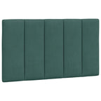 Bed Frame with LED without Mattress "Hanko" Dark Green 90x200 cm Velvet