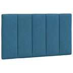 Bed Frame with LED without Mattress "Hanko" Blue 90x200 cm Velvet
