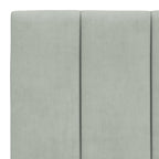 Bed Frame with LED without Mattress "Hanko" Light Grey 100x200 cm Velvet