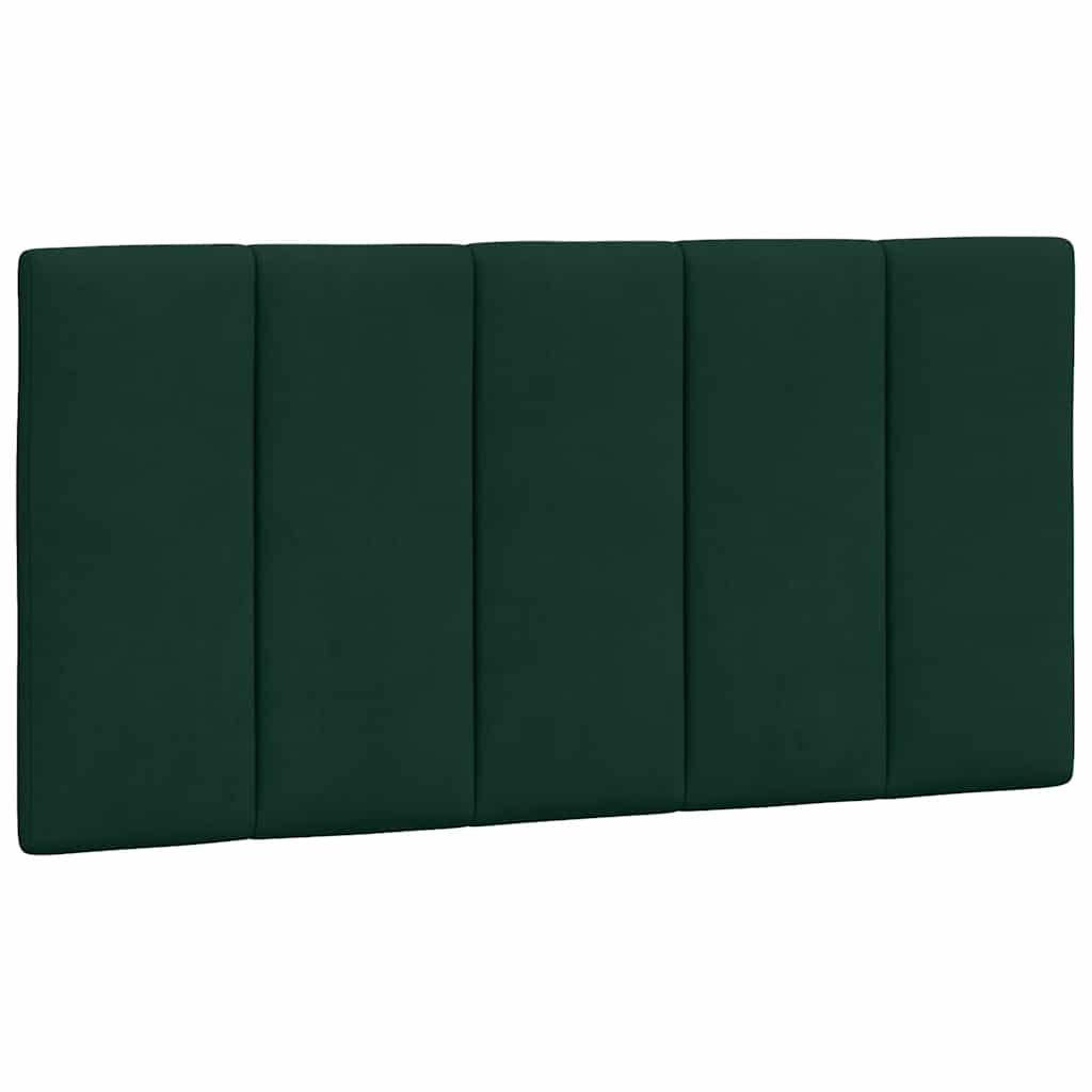 Bed Frame with LED without Mattress "Hanko" Dark Green 100x200 cm Velvet