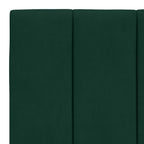 Bed Frame with LED without Mattress "Hanko" Dark Green 100x200 cm Velvet