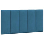 Bed Frame with LED without Mattress "Hanko" Blue 100x200 cm Velvet
