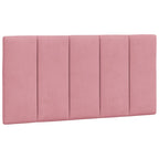 Bed Frame with LED without Mattress "Hanko" Pink 100x200 cm Velvet