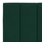 Bed Frame with LED without Mattress "Hanko" Dark Green 120x200 cm Velvet