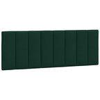 Bed Frame with LED without Mattress "Hanko" Dark Green 140x190 cm Velvet