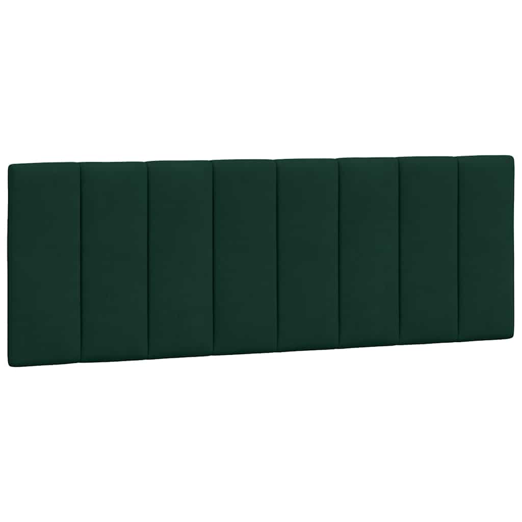 Bed Frame with LED without Mattress "Hanko" Dark Green 140x190 cm Velvet
