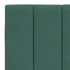 Bed Frame with LED without Mattress "Hanko" Dark Green 140x200 cm Velvet