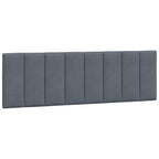 Bed Frame with LED without Mattress "Hanko" Dark Grey 160x200 cm Velvet