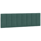 Bed Frame with LED without Mattress "Hanko" Dark Green 160x200 cm Velvet